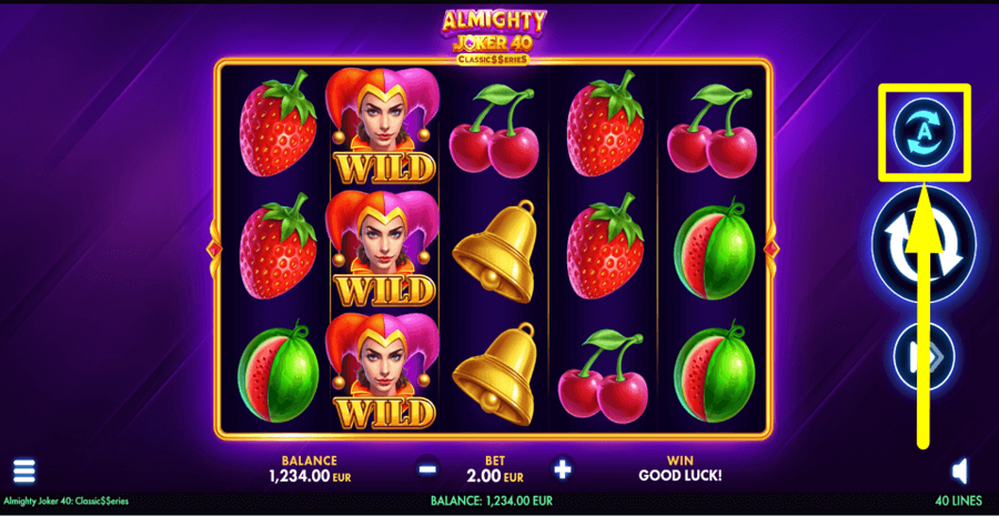 Almighty Joker 40 Classic Series Autoplay Feature