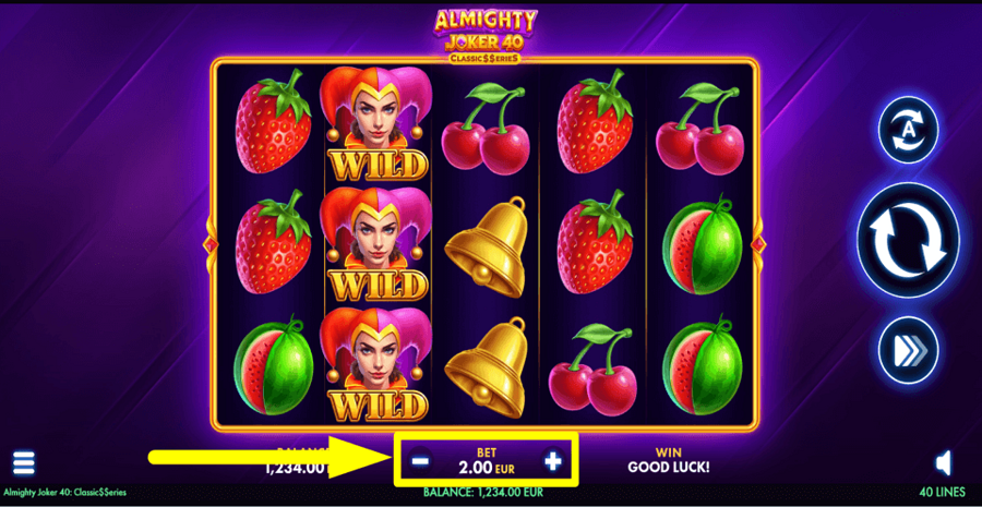 Almighty Joker 40 Classic Series Bet Value