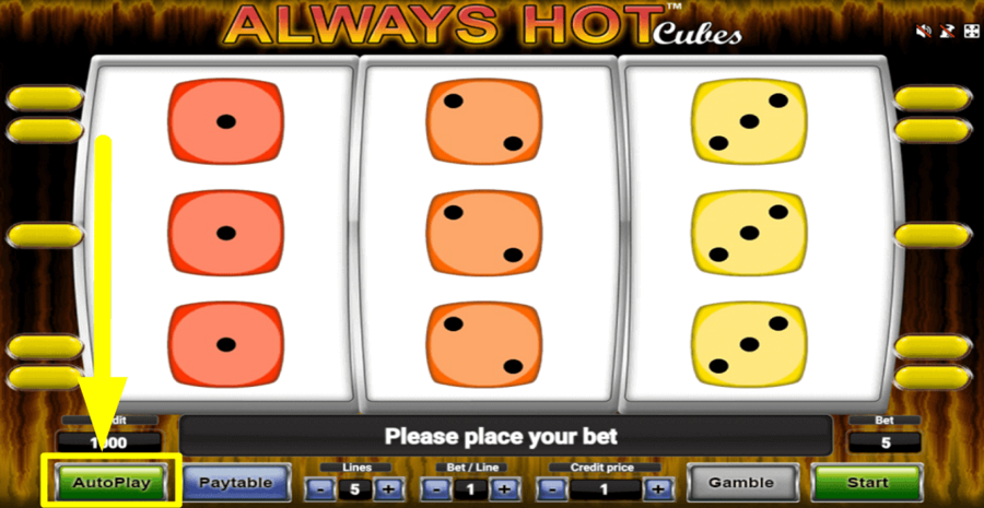 Always Hot Cubes Autoplay Feature