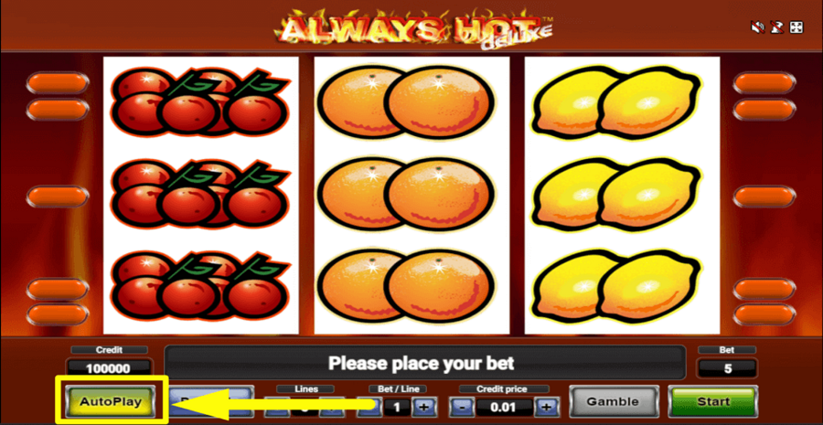 Always Hot Deluxe Autoplay Feature