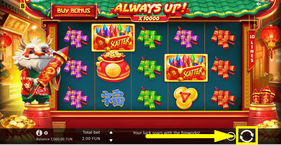 Always Up x10000 Spin Button