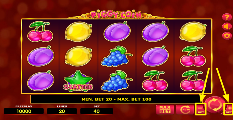 Amatic Industries Piggy Coin Adjust Bet