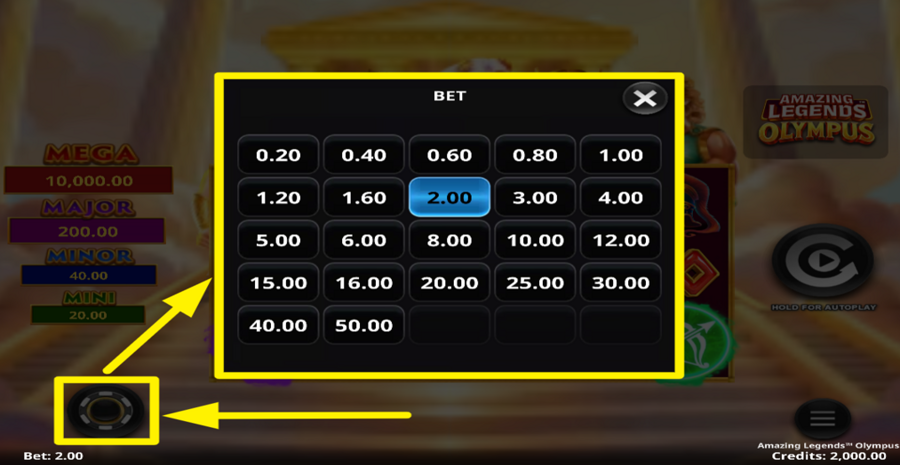 Amazing Legends Olympus Adjust Bet