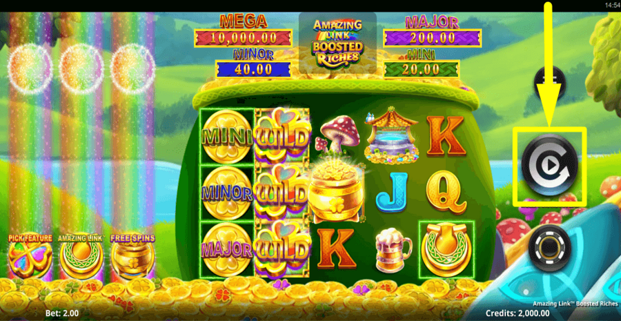 Amazing Link Boosted Riches Spin Button