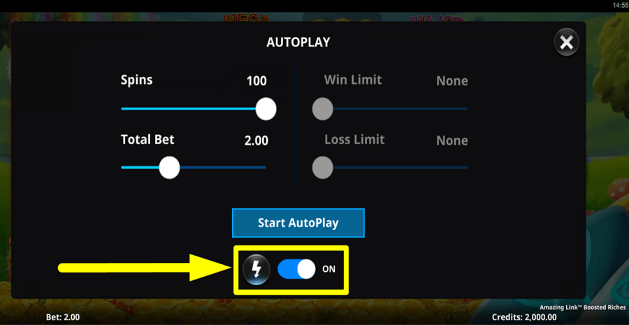 Amazing Link Boosted Riches Turbo Feature