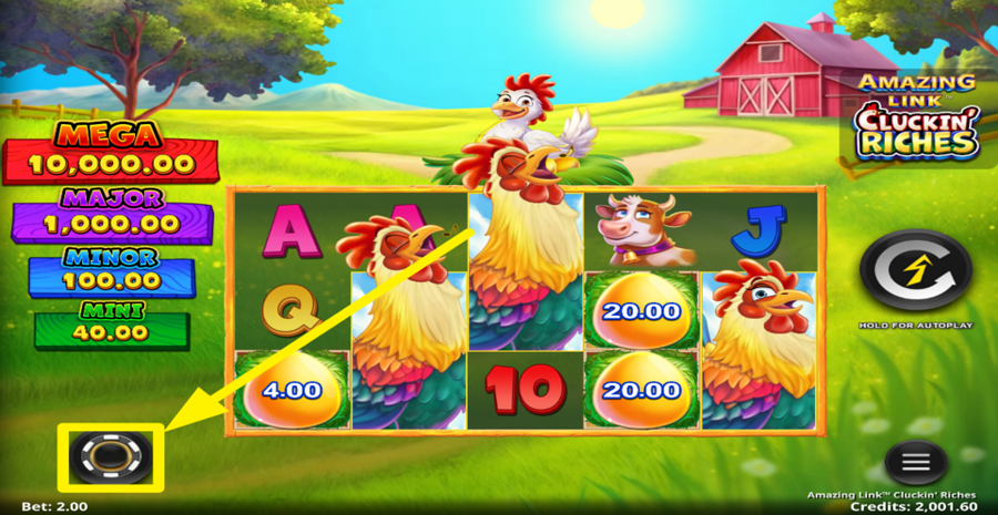 Amazing Link Cluckin Riches Adjust Bet