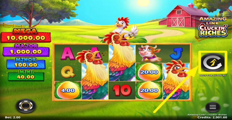 Amazing Link Cluckin Riches Spin