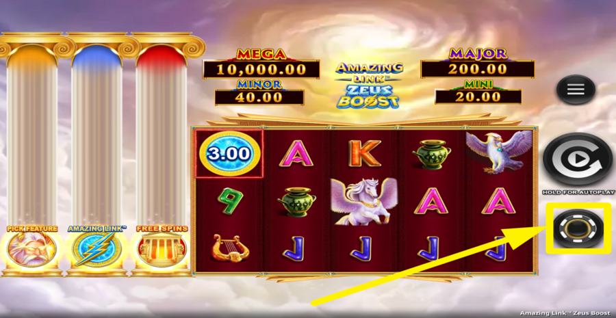Amazing Link Zeus Boost Adjust Bet