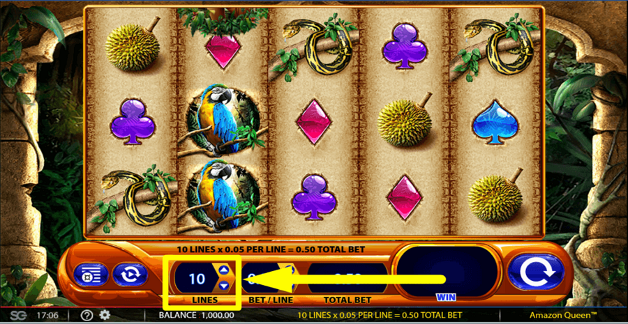 Amazon Queen Adjustable Paylines