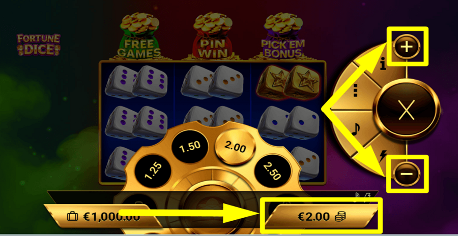 Amigo Gaming Fortune Dice Bet Value