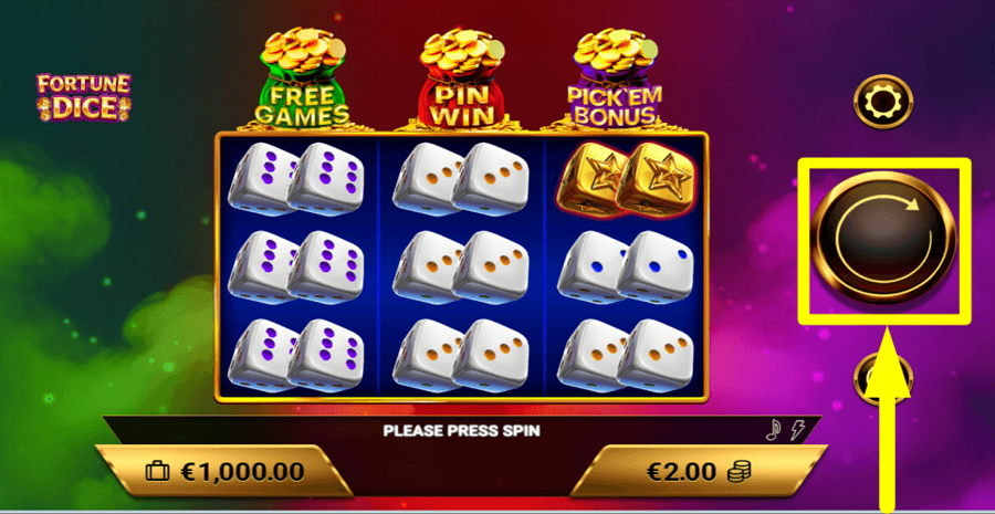Amigo Gaming Fortune Dice Spin Button