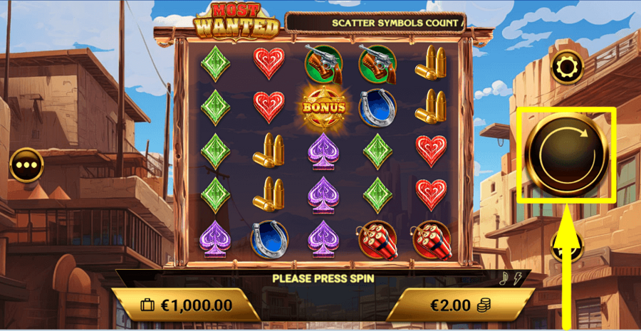 Amigo Gaming Most Wanted Spin Button