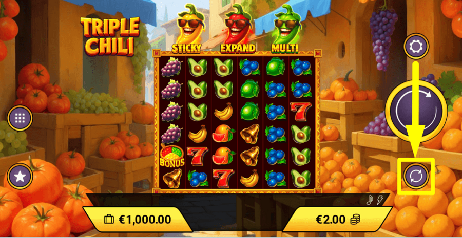 Amigo Gaming Triple Chili Autoplay Feature