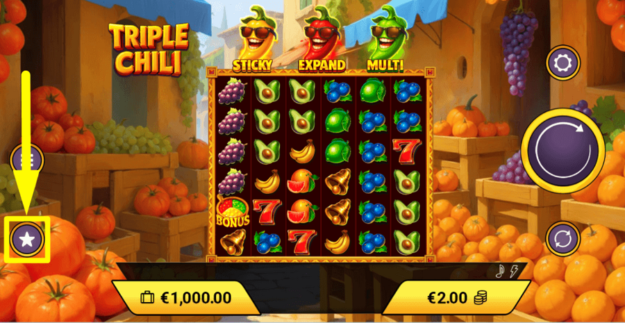Amigo Gaming Triple Chili Buy Feature