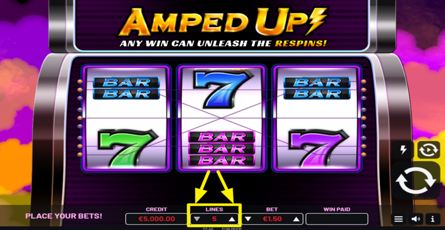 Amped Up Adjust Bet Lines