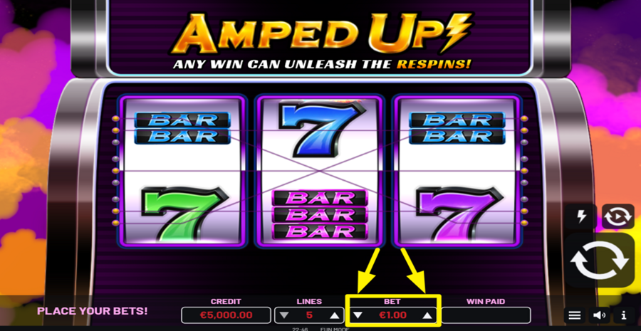 Amped Up Adjust Total Bet