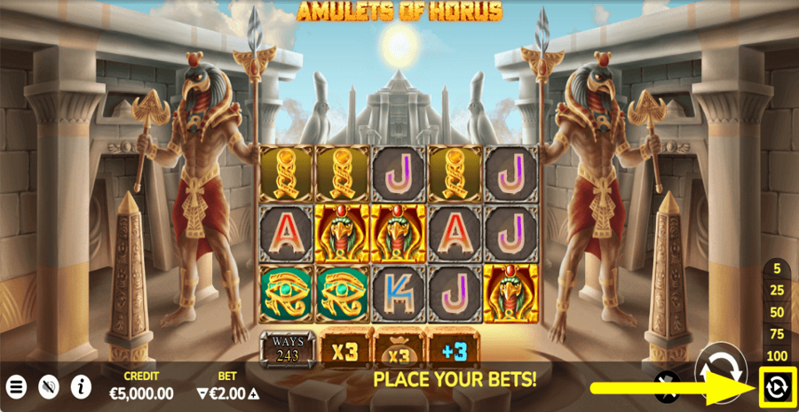 Amulets Of Horus Autoplay Feature