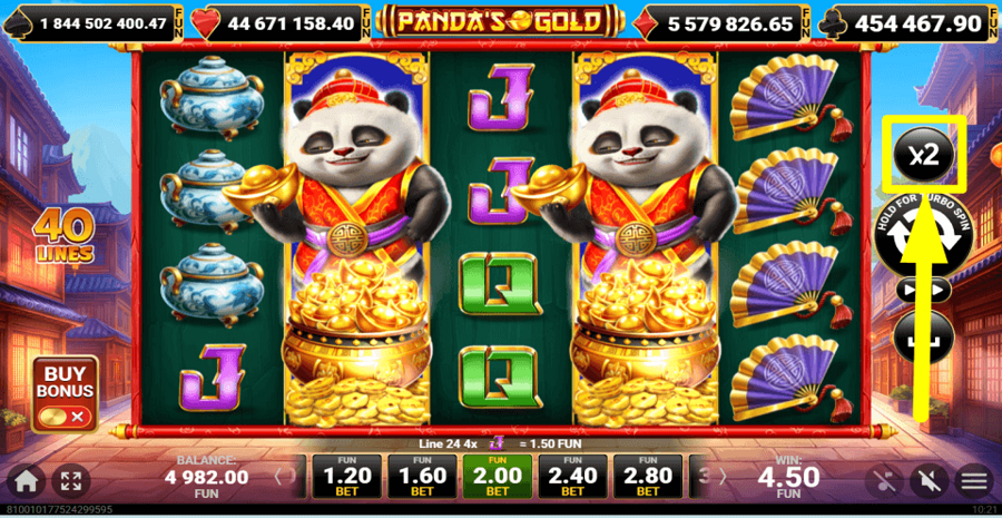 Amusnet Interactive Pandas Gold Gamble Feature