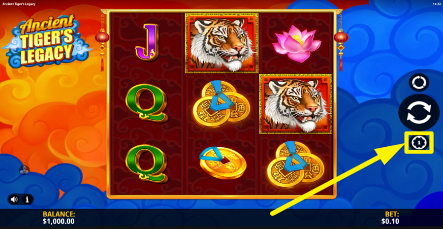 Ancient Tigers Legacy Adjust Bet