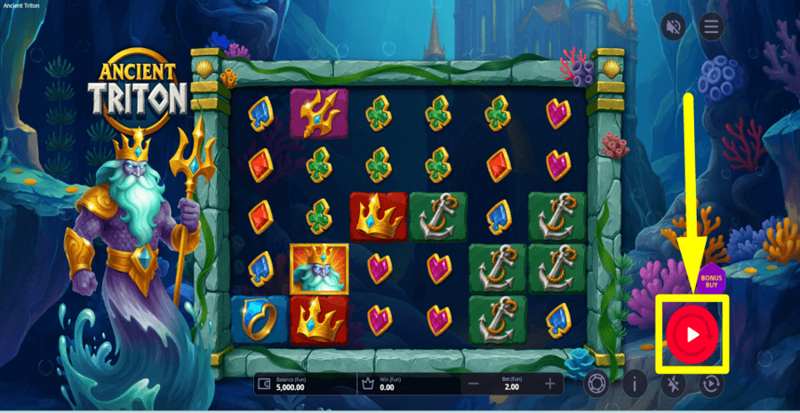 Ancient Triton Spin Button