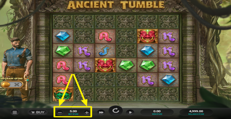 Ancient Tumble Adjust Bet