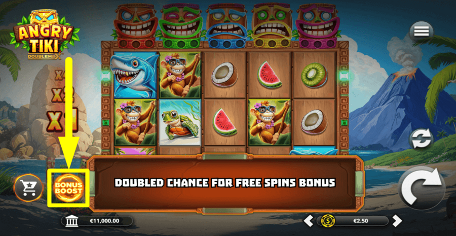 Angry Tiki Doublemax Bonus Boost Feature