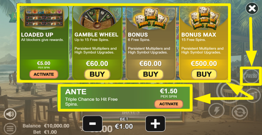 Animals Strike Buy Bonus