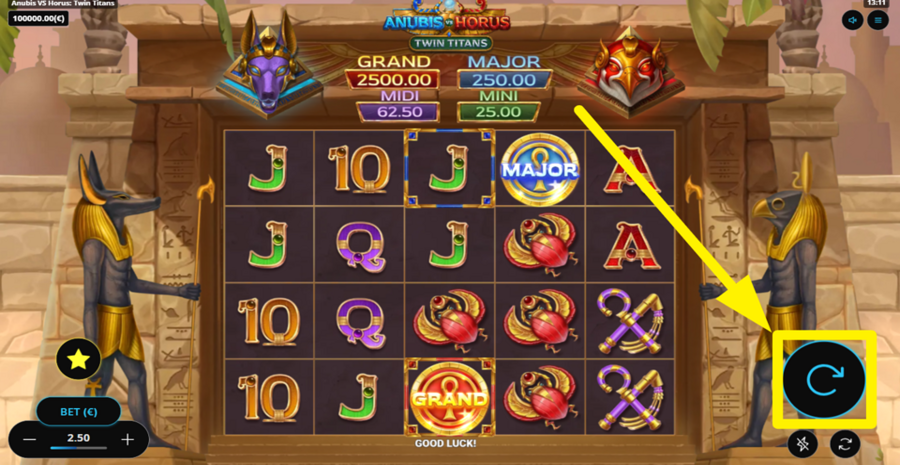 Anubis Vs Horus Twin Titans Spin