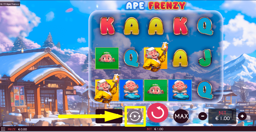 Ape Frenzy Autoplay Feature