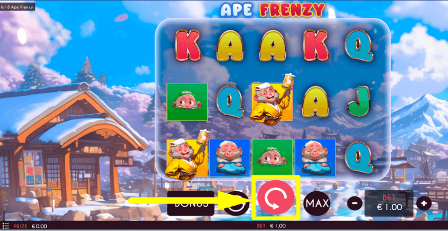 Ape Frenzy Spin Button