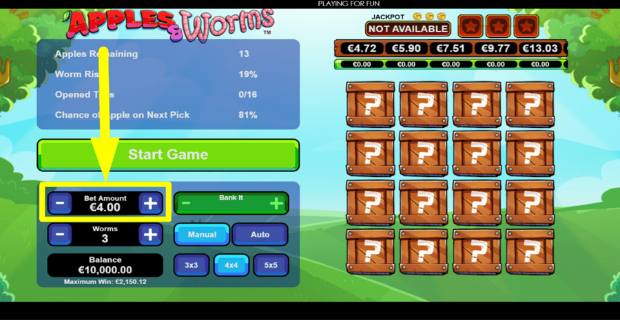 Apples And Worms Bet Value