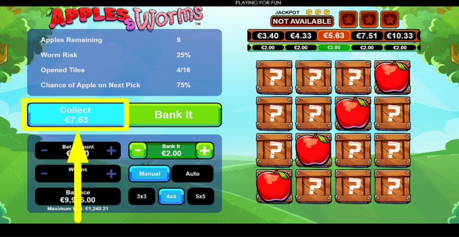Apples And Worms Collect Button