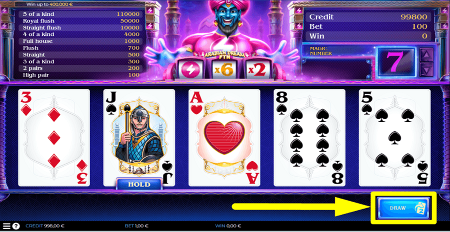 Arabian Dream Ftn Draw Button