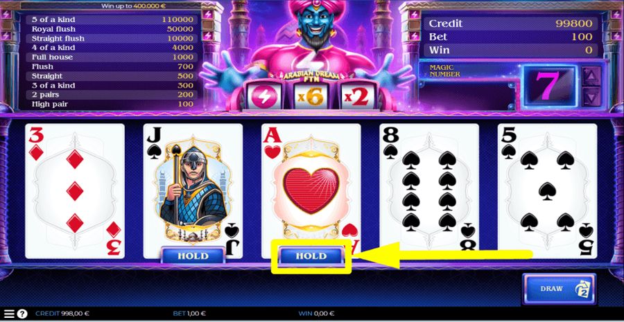 Arabian Dream Ftn Hold Button