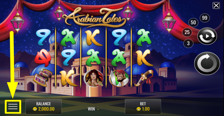Arabian Tales Game Settings