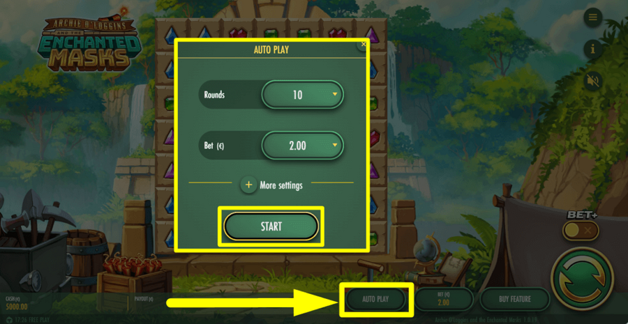 Archie Ologgins And The Enchanted Masks Autoplay Feature