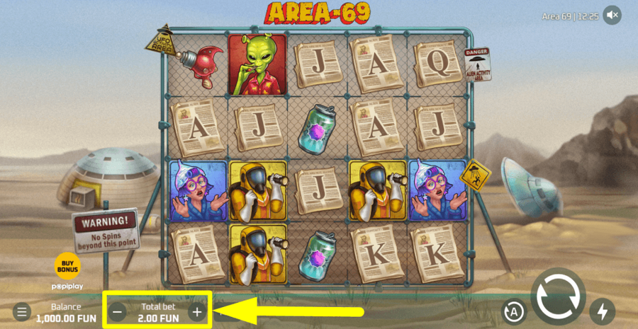Area 69 Bet Value