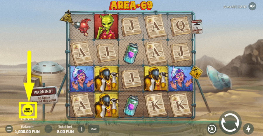 Area 69 Buy Feature