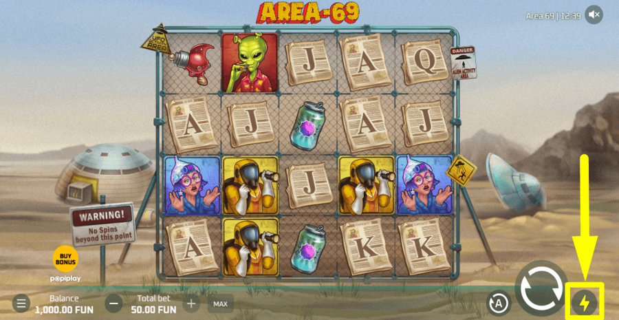 Area 69 Turbo Feature