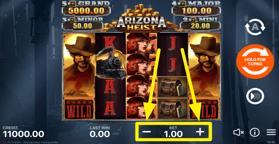 Arizona Heist Hold And Win Adjust Bet