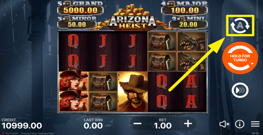 Arizona Heist Hold And Win Autoplay