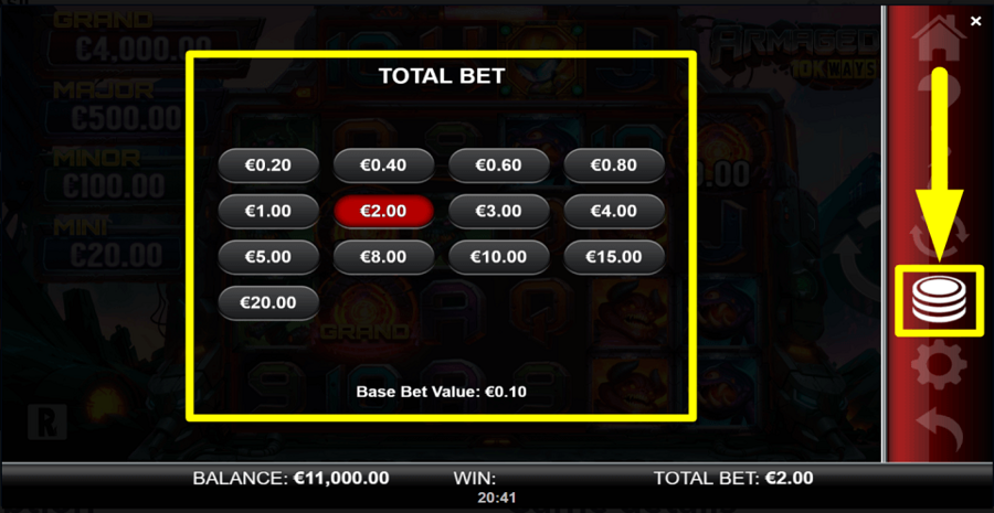 Armageddon 10k Ways Bet Value