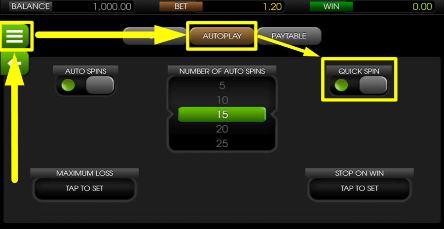 Arrival Quick Spin Feature