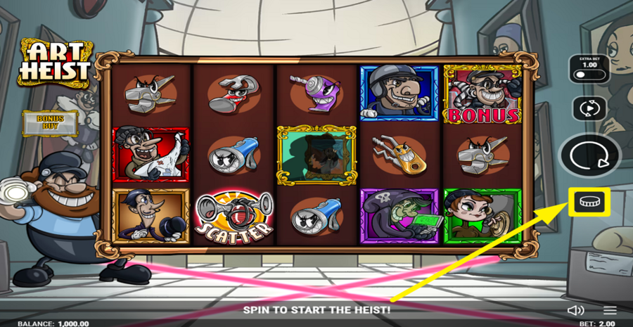 Art Heist Adjust Bet