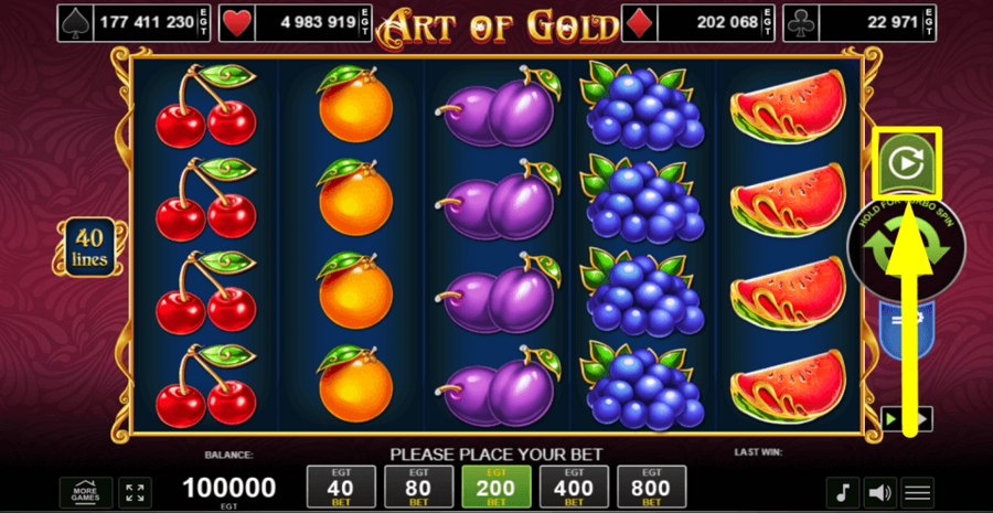 Art Of Gold Autoplay Feature