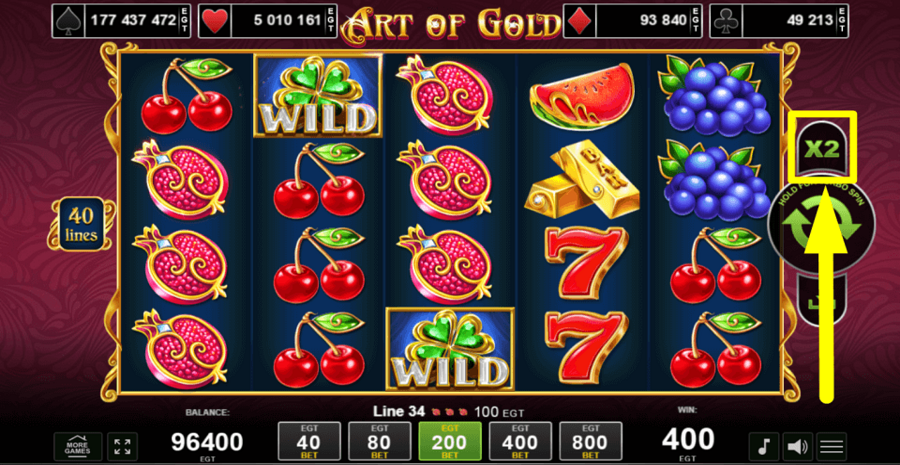 Art Of Gold Gamble Feature