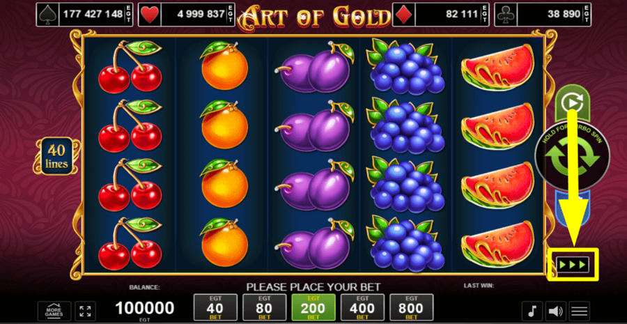 Art Of Gold Turbo Feature