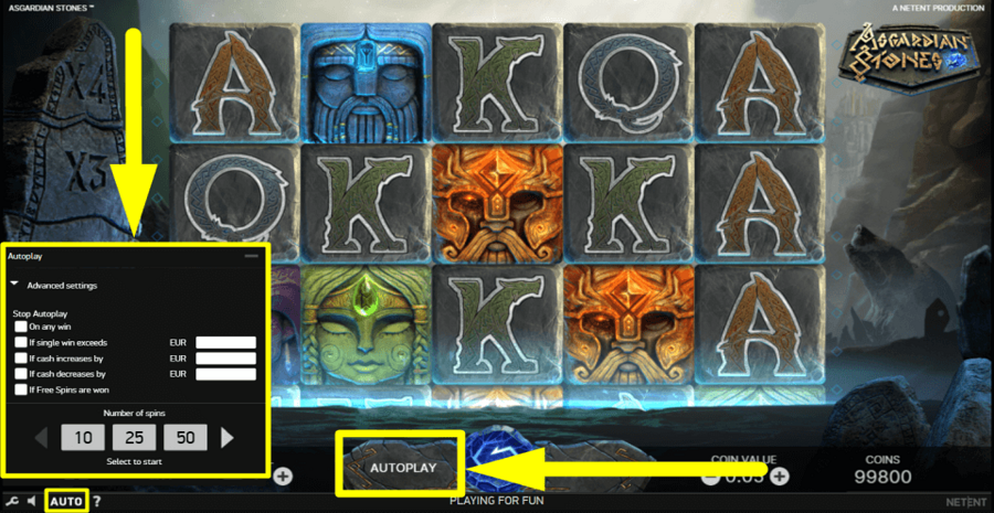 Asgardian Stones Autoplay Feature