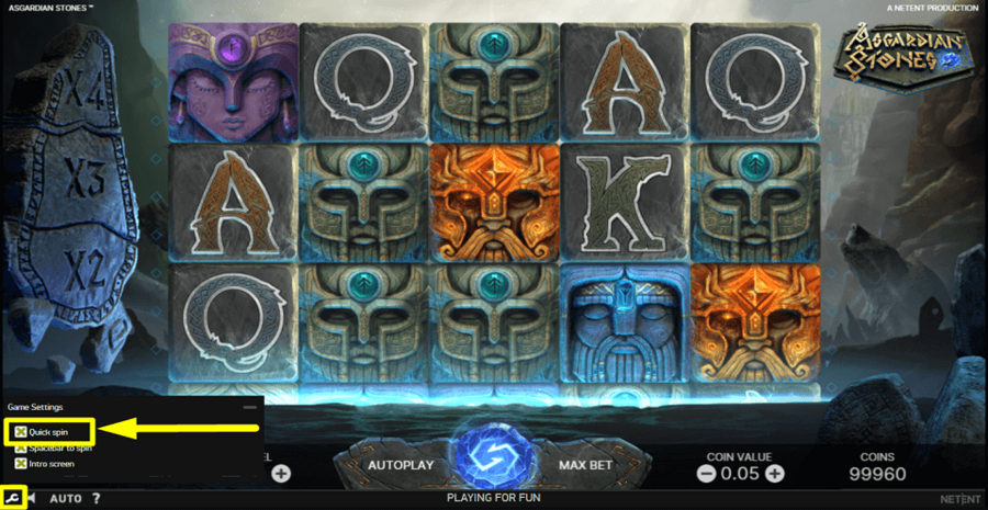 Asgardian Stones Quick Spin Feature