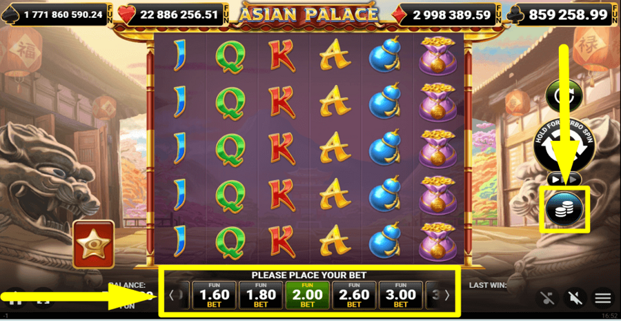 Asian Palace Bet Value